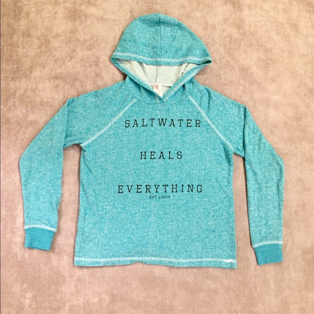 🏝”Saltwater Heals Everything” Aqua Sweatshirt